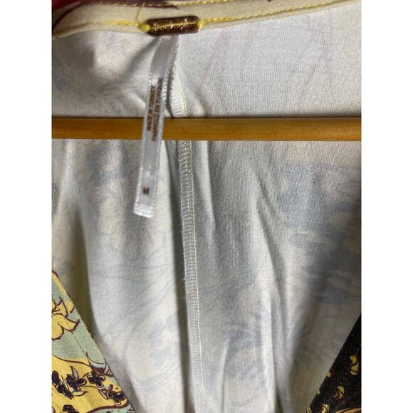 Free People Retro Night Fever Wide Leg Deep V-Neck Jumpsuit Size Medium - Picture 11 of 12